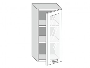 19.40.3 Шкаф настенный (h=913) на 400мм с 1-ой стекл. дверцей в Каслях - kasli.magazin-mebel74.ru | фото