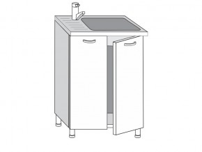 2.60.2мн Шкаф-стол на 600мм под накладную мойку с 2-мя дверцами в Каслях - kasli.magazin-mebel74.ru | фото