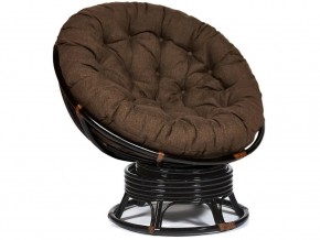 Кресло-качалка Papasan w 23/01 B с подушкой Antique brown, ткань Коричневый в Каслях - kasli.magazin-mebel74.ru | фото