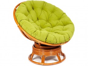 Кресло-качалка Papasan w 23/01 B с подушкой Cognac, флок Олива в Каслях - kasli.magazin-mebel74.ru | фото