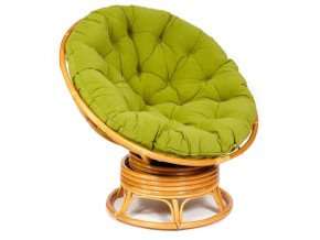 Кресло-качалка Papasan w 23/01 B с подушкой Honey, флок Олива в Каслях - kasli.magazin-mebel74.ru | фото