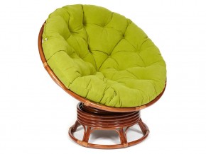 Кресло-качалка Papasan w 23/01 B с подушкой Pecan, флок Олива в Каслях - kasli.magazin-mebel74.ru | фото