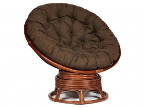 Кресло-качалка Papasan w 23/01 B с подушкой Pecan, ткань Коричневый в Каслях - kasli.magazin-mebel74.ru | фото