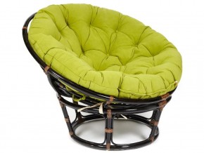 Кресло Papasan 23/01 W с подушкой Antique brown, флок Олива в Каслях - kasli.magazin-mebel74.ru | фото