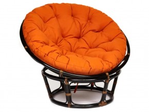 Кресло Papasan 23/01 W с подушкой Antique brown, ткань Оранжевый в Каслях - kasli.magazin-mebel74.ru | фото