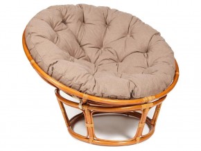 Кресло Papasan 23/01 W с подушкой Cognac, экошерсть Коричневый в Каслях - kasli.magazin-mebel74.ru | фото