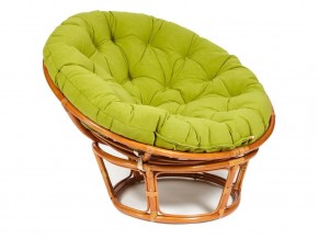 Кресло Papasan 23/01 W с подушкой Cognac, флок Олива в Каслях - kasli.magazin-mebel74.ru | фото