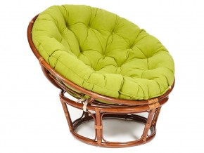 Кресло Papasan 23/01 W с подушкой Pecan, флок Олива в Каслях - kasli.magazin-mebel74.ru | фото