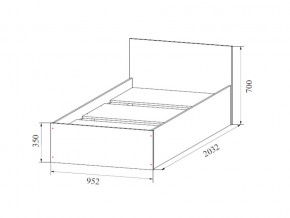 Кровать одинарная (Без матраца 0,9*2,0) в Каслях - kasli.magazin-mebel74.ru | фото