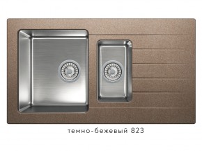 Мойка комбинированная Tolero twist TTS-890 Темно-бежевый 823 в Каслях - kasli.magazin-mebel74.ru | фото