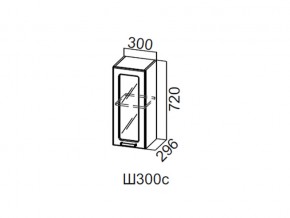 Ш300с/720 Шкаф навесной 300/720 (со стеклом) в Каслях - kasli.magazin-mebel74.ru | фото