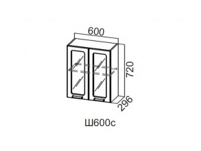 Ш600с/720 Шкаф навесной 600/720 (со стеклом) в Каслях - kasli.magazin-mebel74.ru | фото